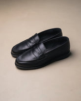 Berwick French Loafers Box Calf – Black